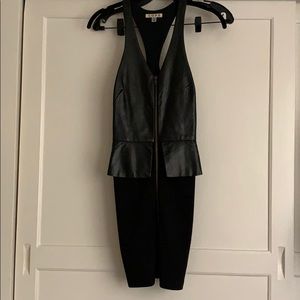 Mini leather dress